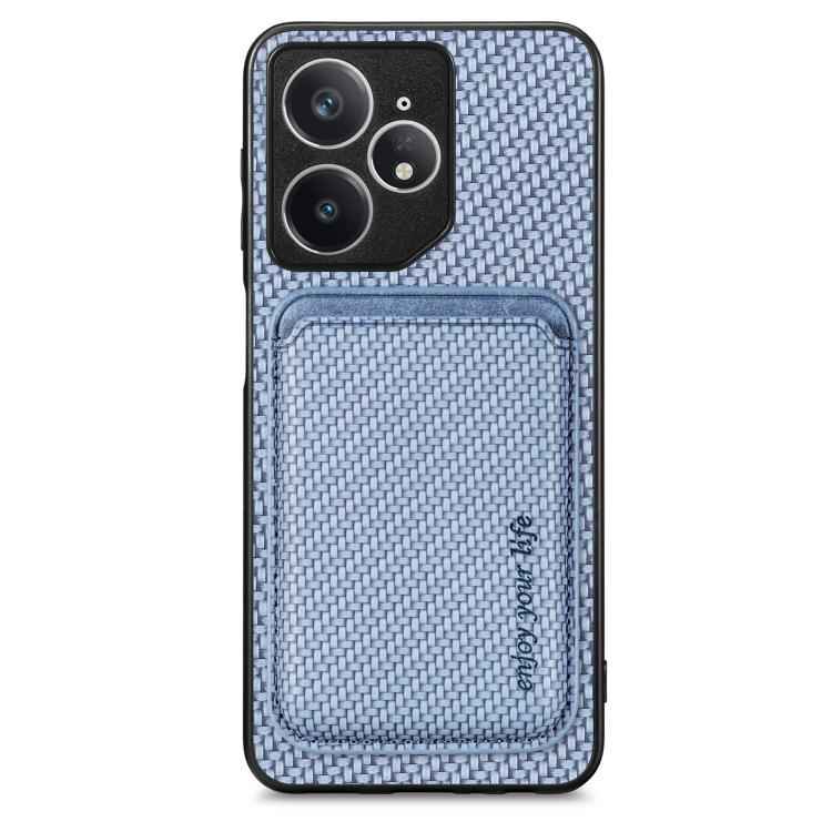 Carbon Fiber Leather Card Magsafe Phone Case, For Realme 14 Pro+, For Realme 14 Pro, For Realme Neo7, For Realme C30