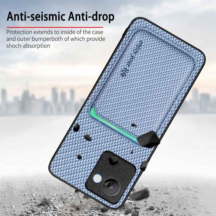 Carbon Fiber Leather Card Magsafe Phone Case, For Realme 14 Pro+, For Realme 14 Pro, For Realme Neo7, For Realme C30