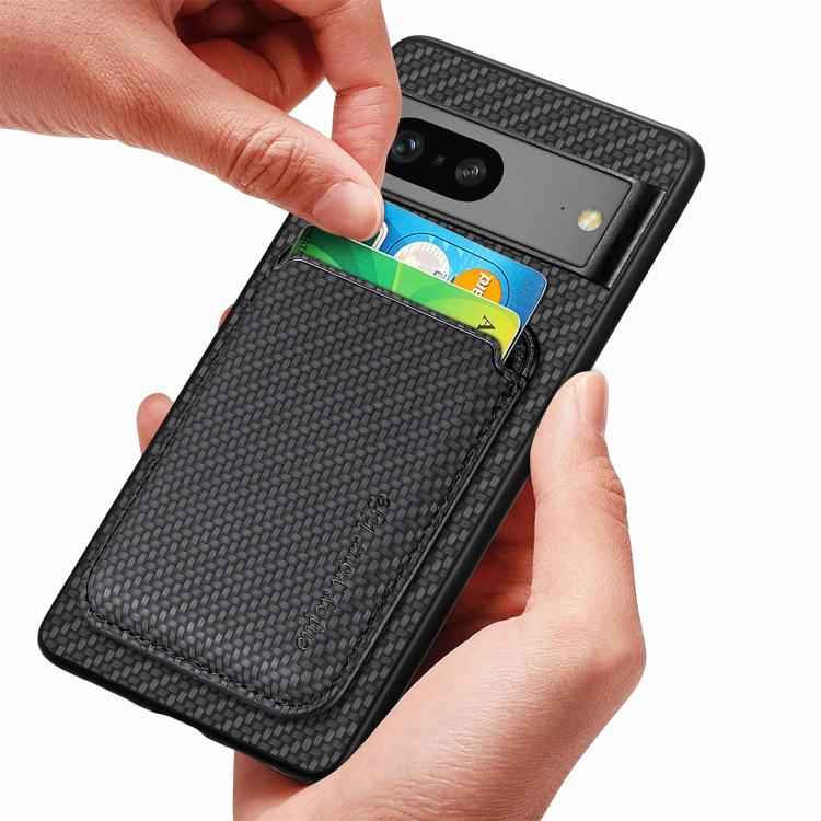 Carbon Fiber Leather Card Magsafe Phone Case, For Google Pixel 10 Pro XL, For Google Pixel 9 Pro XL, For Google Pixel 10 / 10 Pro, For Google Pixel 9 / 9 Pro, For Google Pixel 9a, For Google Pixel 7 Pro, For Google Pixel 7, For Google Pixel 6