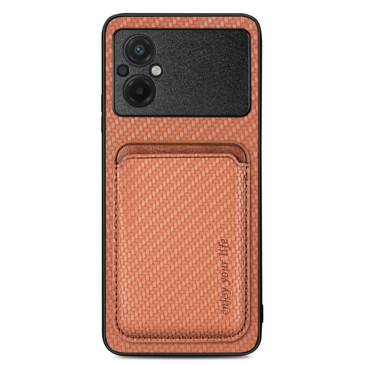 Carbon Fiber Leather Card Magnetic Phone Case, For Xiaomi 13, For Xiaomi Poco M5 4G, For Xiaomi Redmi Note 11T Pro 5G, For Xiaomi Redmi Note 10 4G
