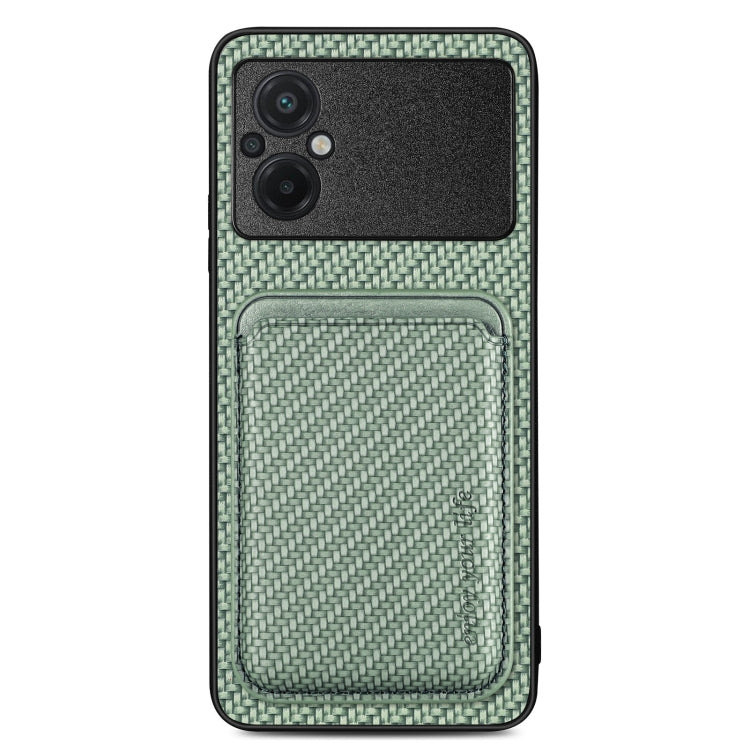Carbon Fiber Leather Card Magnetic Phone Case