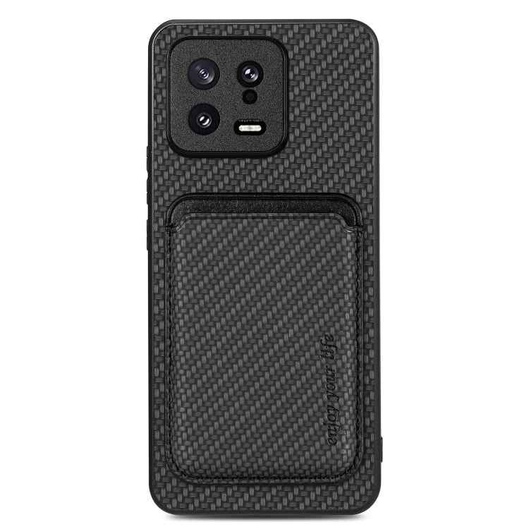 Carbon Fiber Leather Card Magnetic Phone Case, For Xiaomi 13, For Xiaomi Poco M5 4G, For Xiaomi Redmi Note 11T Pro 5G, For Xiaomi Redmi Note 10 4G