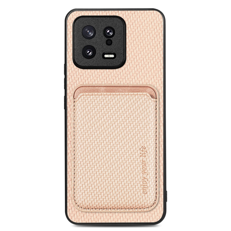 Carbon Fiber Leather Card Magnetic Phone Case, For Xiaomi 13, For Xiaomi Poco M5 4G, For Xiaomi Redmi Note 11T Pro 5G, For Xiaomi Redmi Note 10 4G