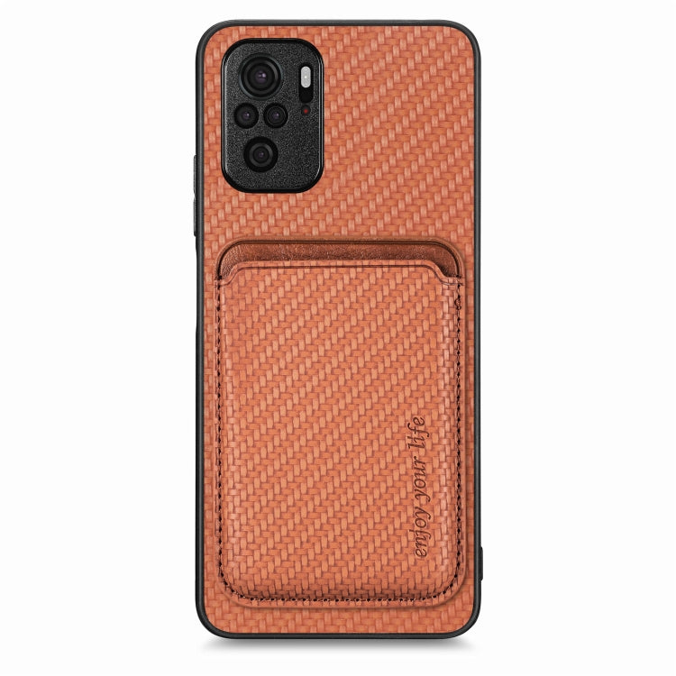Carbon Fiber Leather Card Magnetic Phone Case