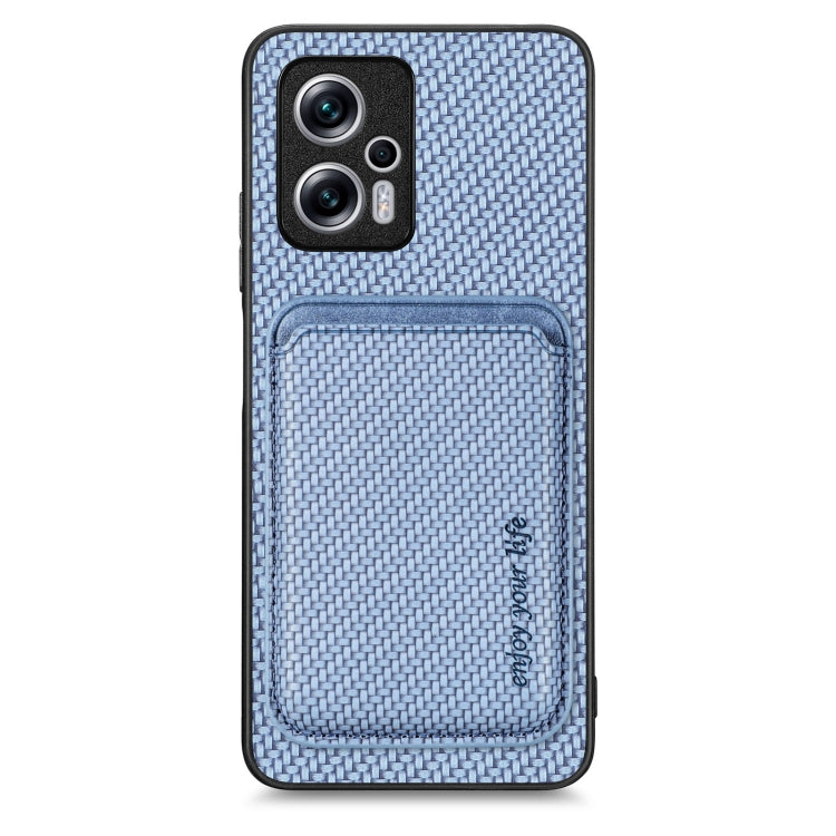 Carbon Fiber Leather Card Magnetic Phone Case, For Xiaomi 13, For Xiaomi Poco M5 4G, For Xiaomi Redmi Note 11T Pro 5G, For Xiaomi Redmi Note 10 4G