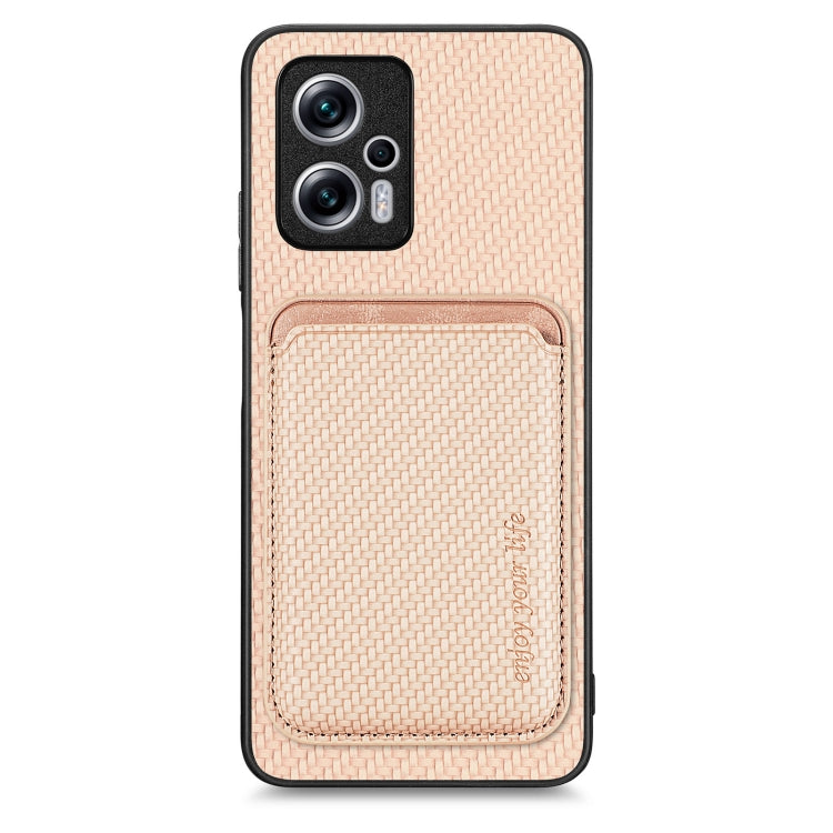 Carbon Fiber Leather Card Magnetic Phone Case, For Xiaomi 13, For Xiaomi Poco M5 4G, For Xiaomi Redmi Note 11T Pro 5G, For Xiaomi Redmi Note 10 4G