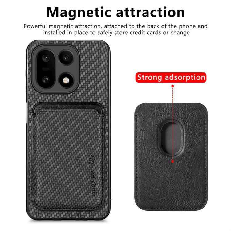 Carbon Fiber Leather Card Magsafe Phone Case, For OnePlus 15, For Oneplus Nord CE 2 Lite 5G