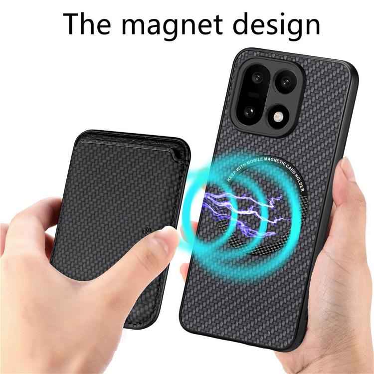 Carbon Fiber Leather Card Magsafe Phone Case, For OnePlus 15, For Oneplus Nord CE 2 Lite 5G