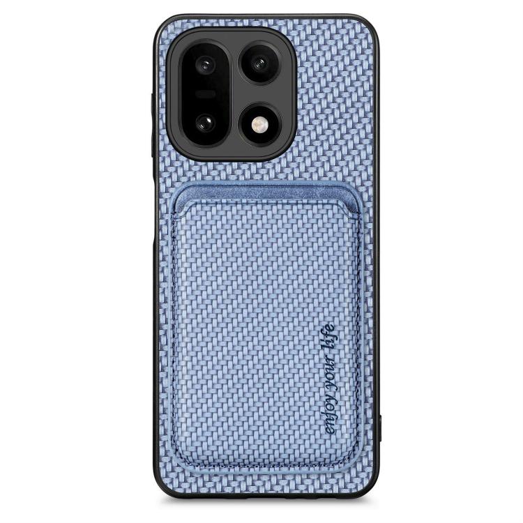 Carbon Fiber Leather Card Magsafe Phone Case, For OnePlus Ace 6 / 6T / 15R, For OnePlus 15