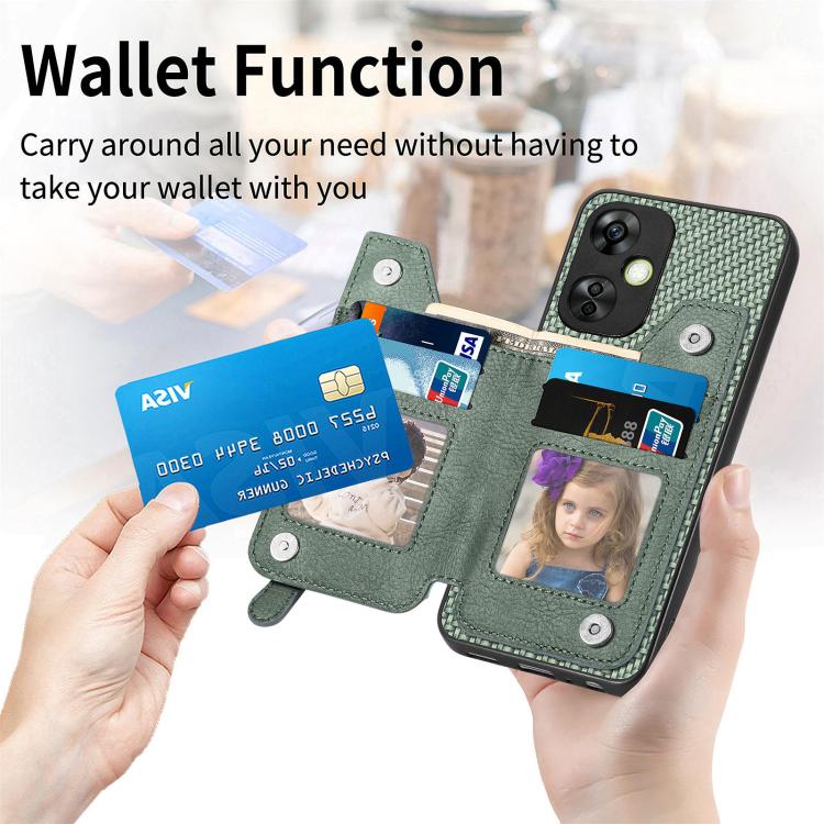 Carbon Fiber Horizontal Flip Zipper Wallet Phone Case, For OnePlus Ace 6 / 6T / 15R, For OnePlus 15