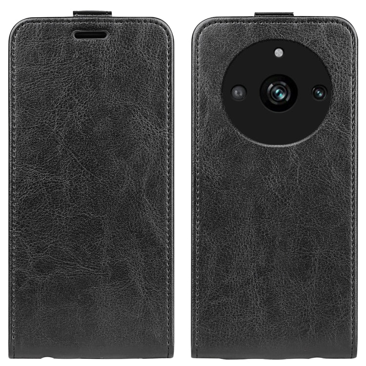 R64 Texture Vertical Flip Leather Phone Case
