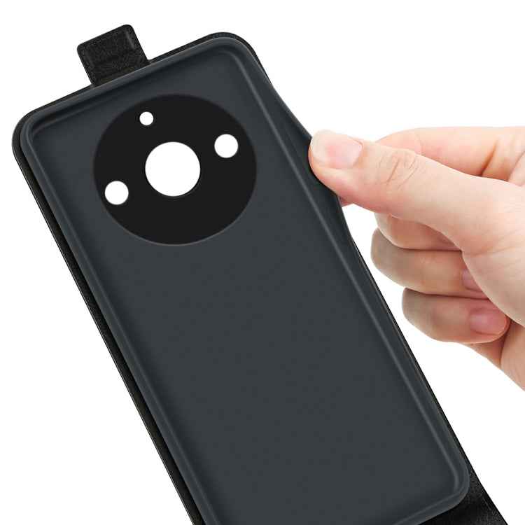 R64 Texture Vertical Flip Leather Phone Case