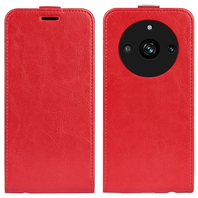 R64 Texture Vertical Flip Leather Phone Case