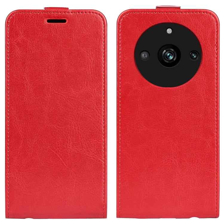 R64 Texture Vertical Flip Leather Phone Case