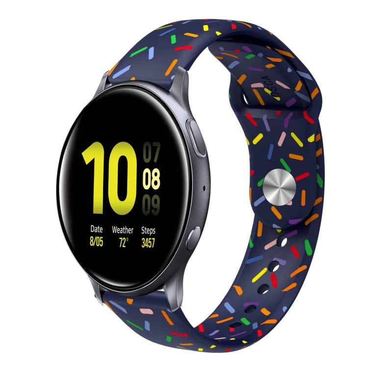 Sports Rainbow Dots Silicone Buckle Watch Band, For Samsung Galaxy Watch 4 40mm / 44mm, For Samsung Galaxy Watch 4 Classic 42mm / 46mm