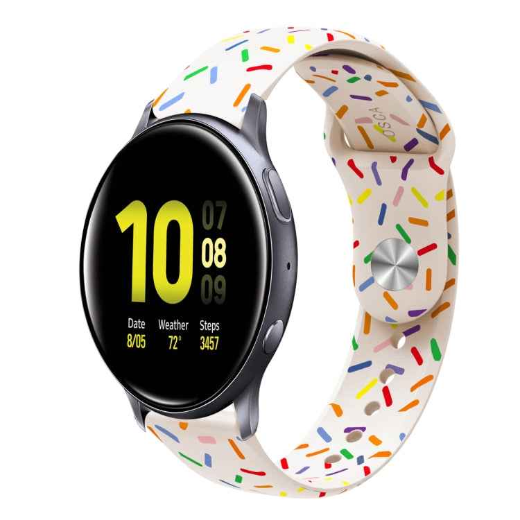 Sports Rainbow Dots Silicone Buckle Watch Band, For Samsung Galaxy Watch 4 40mm / 44mm, For Samsung Galaxy Watch 4 Classic 42mm / 46mm