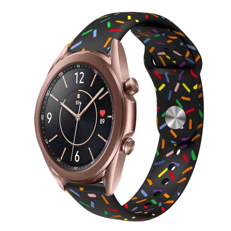 Sports Rainbow Dots Silicone Buckle Watch Band, For Samsung Galaxy Watch 4 40mm / 44mm, For Samsung Galaxy Watch 4 Classic 42mm / 46mm
