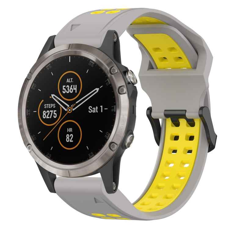 Two Color Reverse Buckle 26mm Silicone Watch Band, For Garmin Fenix 5X Plus, For Garmin Fenix 6X, For Garmin D2 Delta PX