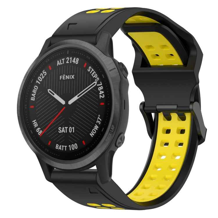 Two Color Reverse Buckle 20mm Silicone Watch Band, For Garmin Fenix 5S, For Garmin Fenix 5S Plus, For Garmin Fenix 6S