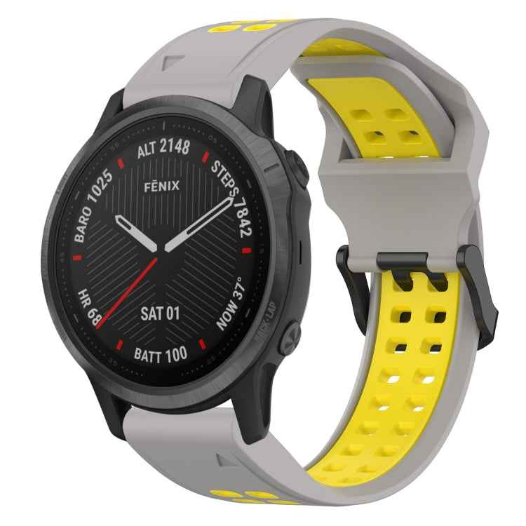 Two Color Reverse Buckle 20mm Silicone Watch Band, For Garmin Fenix 5S, For Garmin Fenix 5S Plus, For Garmin Fenix 6S