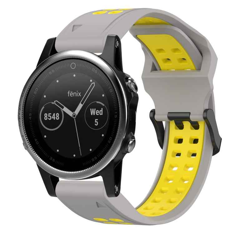 Two Color Reverse Buckle 20mm Silicone Watch Band, For Garmin Fenix 5S, For Garmin Fenix 5S Plus, For Garmin Fenix 6S