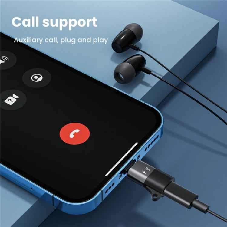 JS-09 Mini USB-C / Type-C to 8 Pin OTG Wireless Microphone Converter