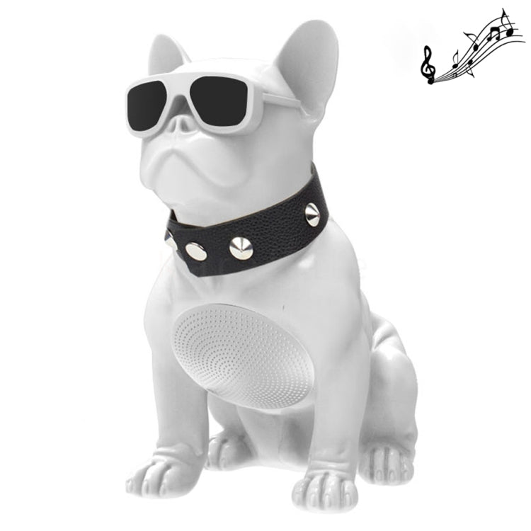 CH-M10 Bulldog Stereo Wireless Bluetooth Speaker, Support TF Card / U Disk / FM, White