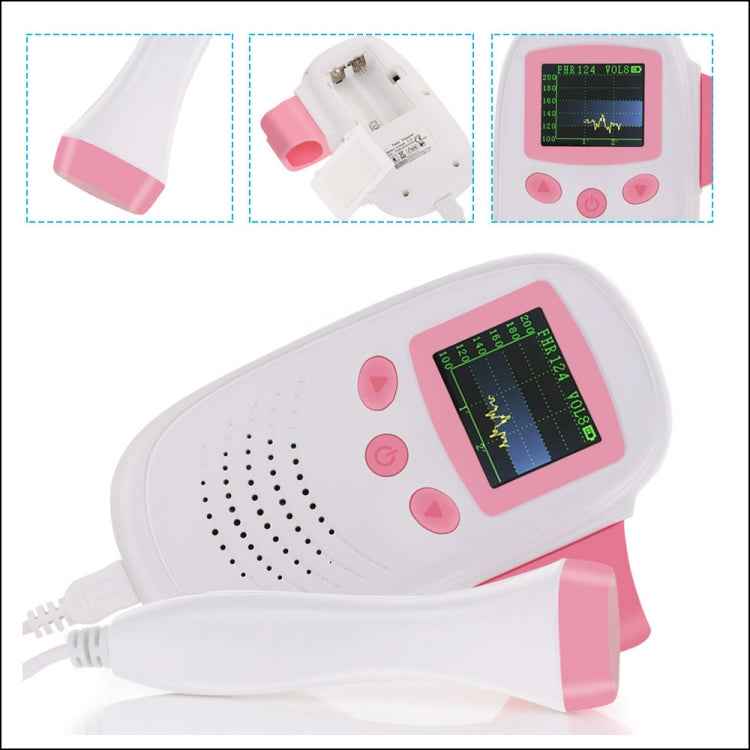 RZ-100S9 LED Fetal Doppler Ultrasound Sound Baby Heartbeat Detector Monitor Digital Prenatal Pocket Fetal Doppler Stethoscope
