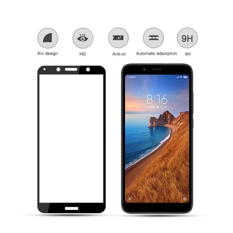 mocolo 0.33mm 9H 2.5D Silk Print Tempered Glass Film for Xiaomi Redmi 7A