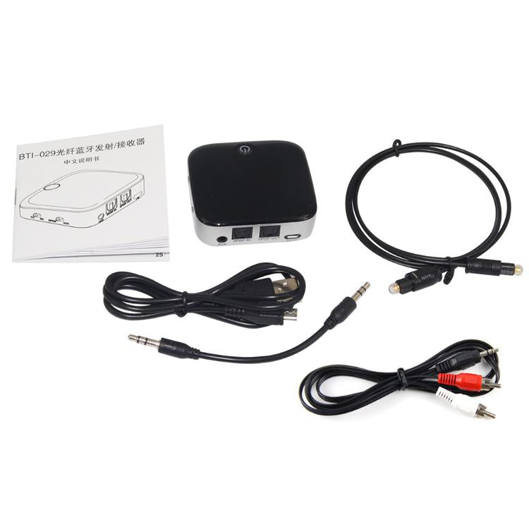 2 in 1 Fiber Optic Bluetooth 5.0 Audio Receiver/Transmitter, black
