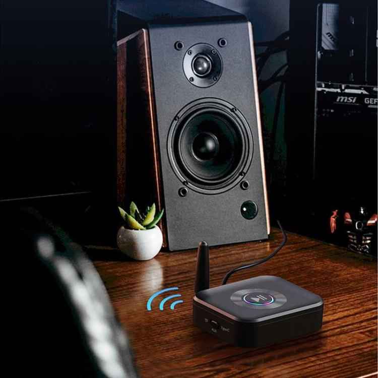 GR01 Bluetooth Receiver with Antenna, TF Card Slot, 3.5mm AUX Bluetooth Adapter for Car Speaker, Amplifier, Hands-Free Audio