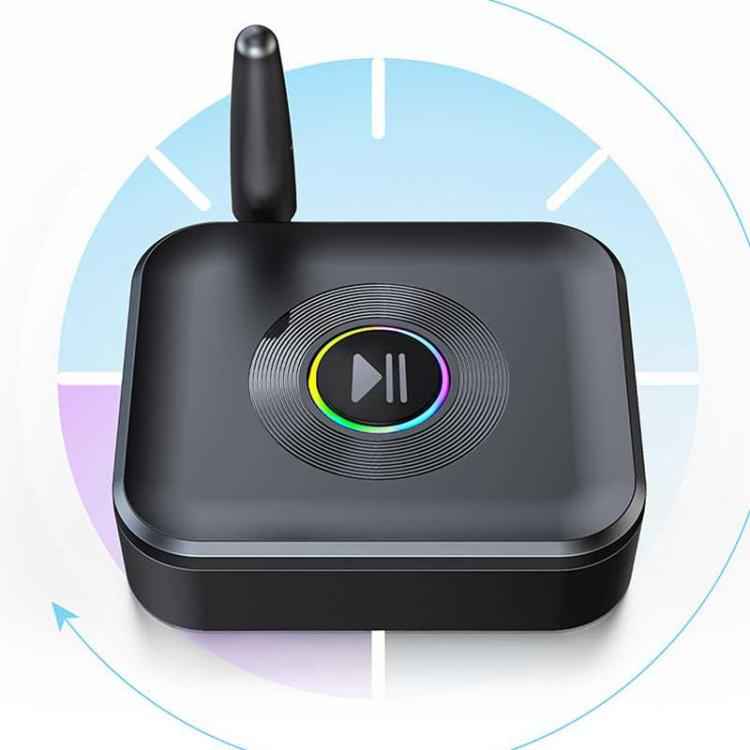 GR01 Bluetooth Receiver with Antenna, TF Card Slot, 3.5mm AUX Bluetooth Adapter for Car Speaker, Amplifier, Hands-Free Audio