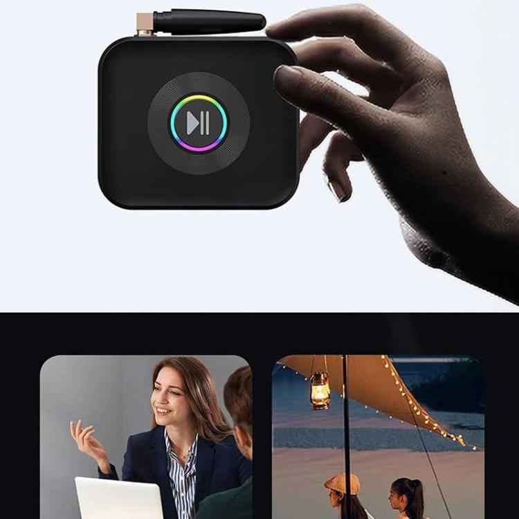 GR01 Bluetooth Receiver with Antenna, TF Card Slot, 3.5mm AUX Bluetooth Adapter for Car Speaker, Amplifier, Hands-Free Audio