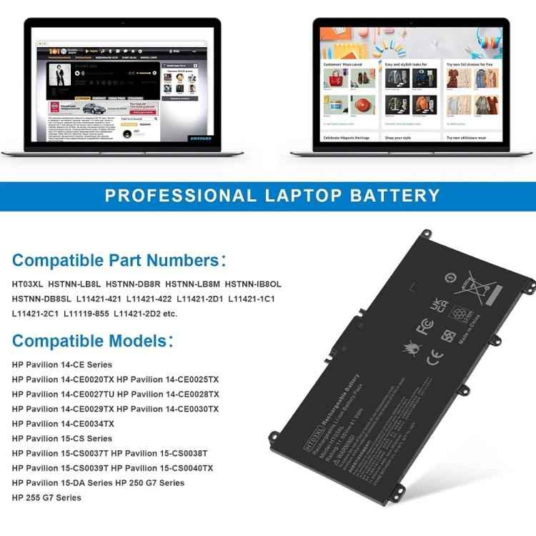 Laptop Battery Replacement for HP Pavilion 14 15 17 15-CS 15-DA 15-DB 15-DW Series