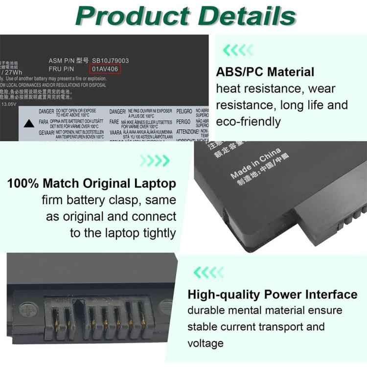 Laptop Battery For Lenovo 01AV405 Short Version 00HW022 / Long Version T460S T470S T480S