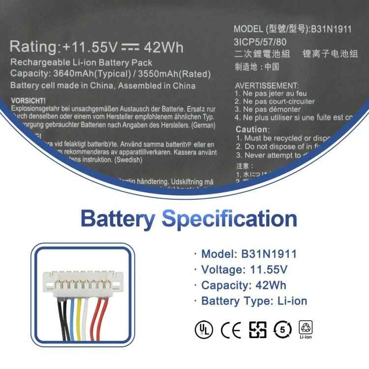 Laptop Battery for ASUS V4050F ADOL14FQC/14EQ/EA