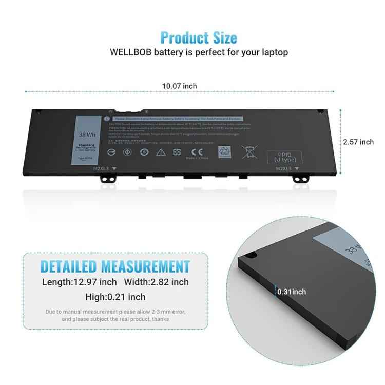 Laptop Battery For Dell Inspiron 5370 13-7370 7380 7373 P87G F62G0