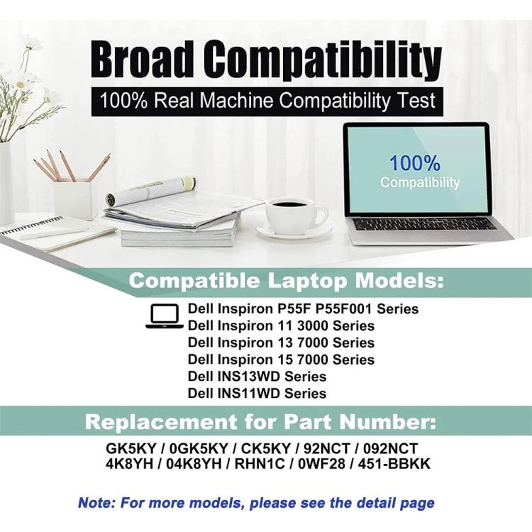 Laptop Battery For Dell Inspiron 11 3000 Series 3147 3148 3153