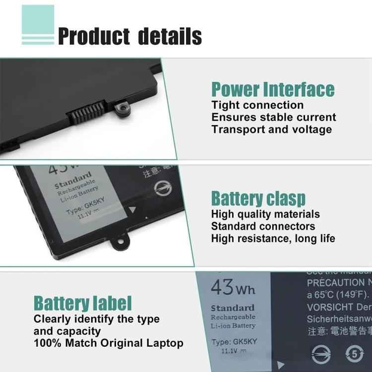 Laptop Battery For Dell Inspiron 11 3000 Series 3147 3148 3153