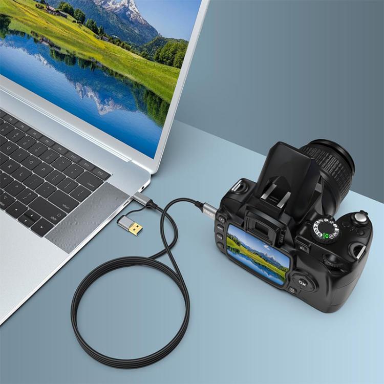 ENKAY 2 in 1 USB 3.0 / Type-C to USB 3.0 Micro-B 5Gbps Data Camera Hard Drive Cable, 0.5m, 1m, 1.5m, 0.25m