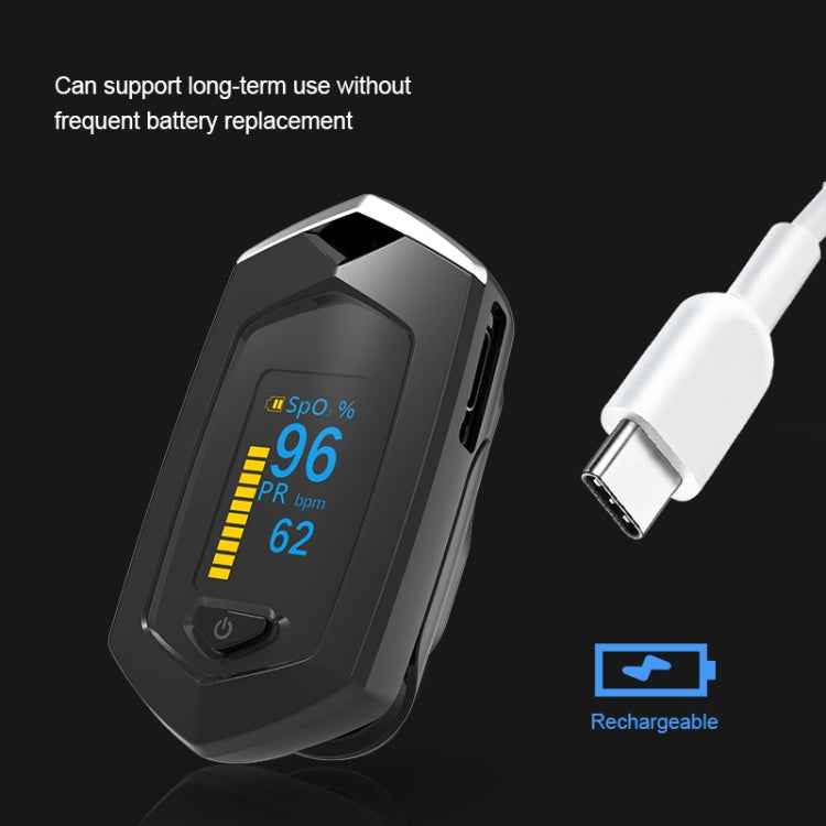 Portable Pulsioximetro Finger spo2 Pulse oxymeter blood oxygen monitor saturatiemeter (Orange)