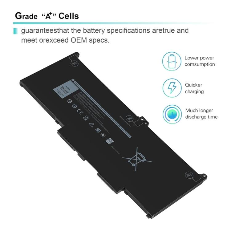 7600mAh Laptop Battery For Dell Latitude 5300 5310 7300 7400, MXV9V