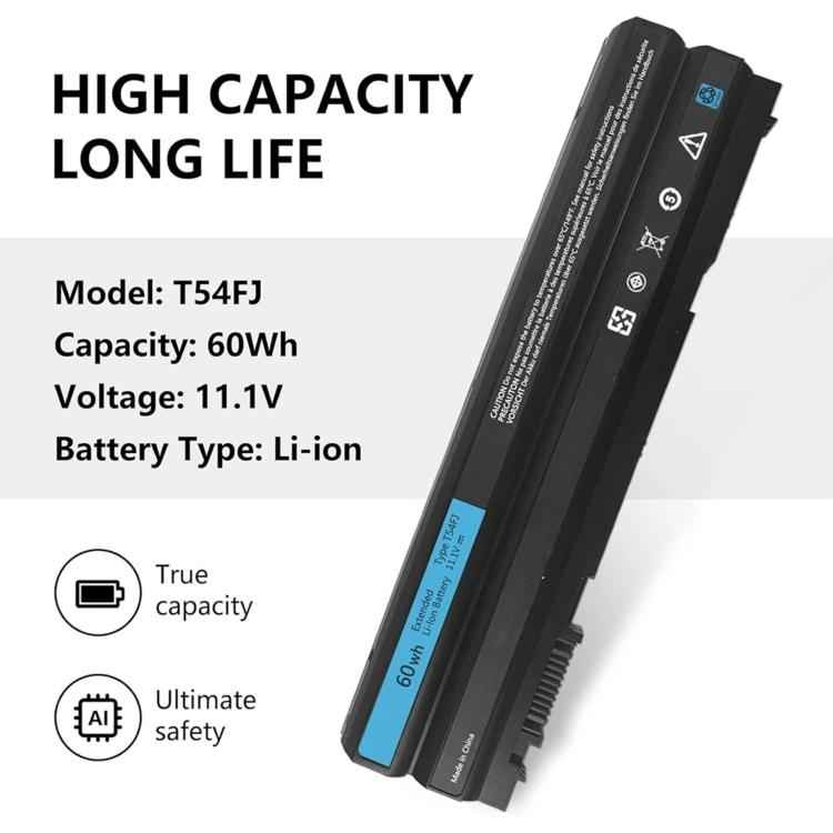 4400mAh Laptop Battery For Dell E5420 E6430 E6420 E6520 E6530, T54FJ