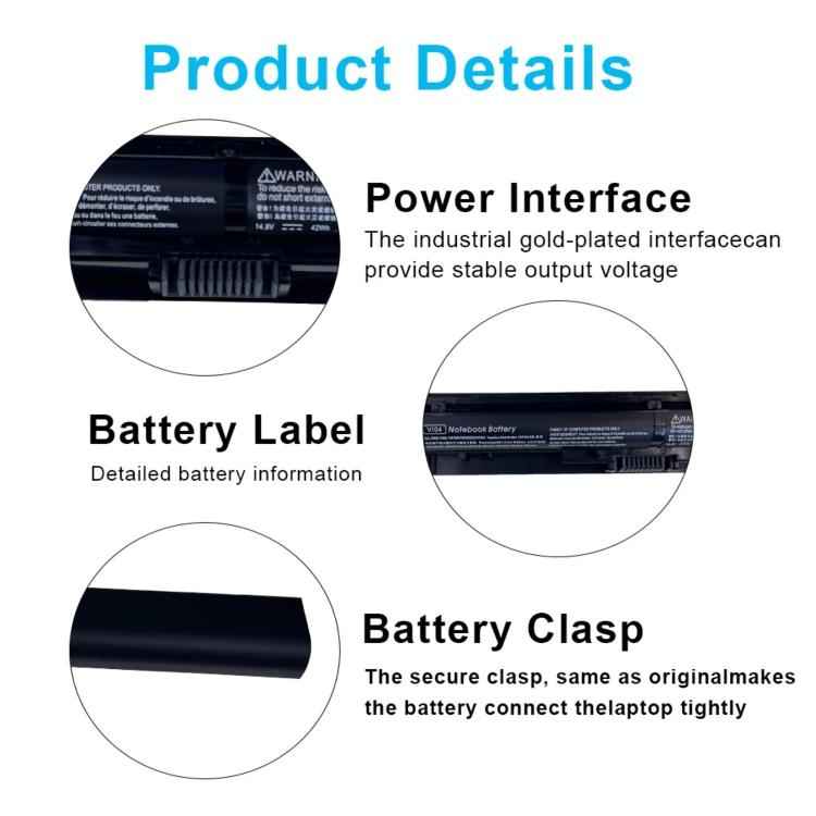 2200mAh Laptop Battery Replacement For HP ProBook440 445 455 G2, Vi04