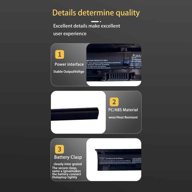 2200mAh Laptop Battery Replacement For HP ProBook440 445 455 G2, Vi04