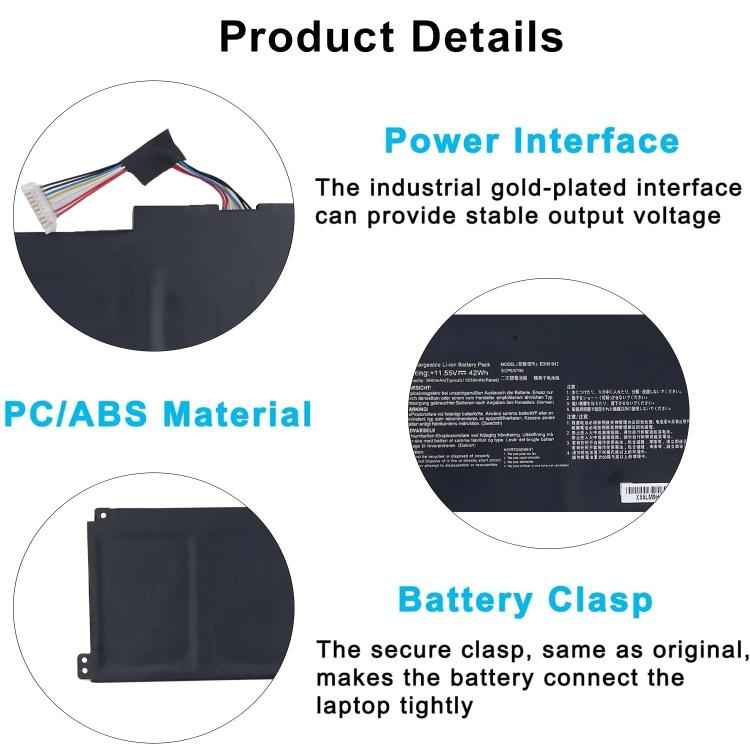 3600mAh Laptop Battery Replacement For ASUS E410M E410MA E510M, B31N1912