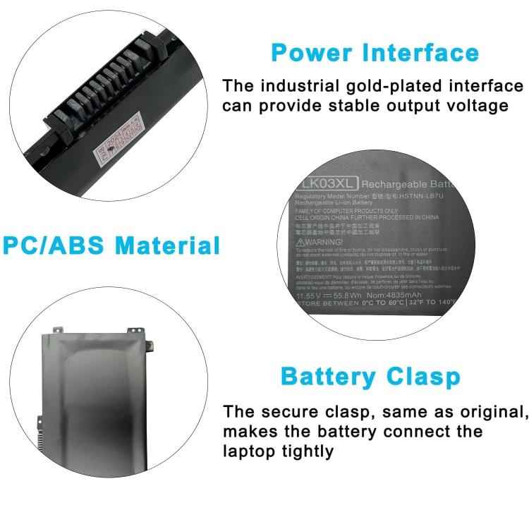 4300mAh Laptop Batteries For HP Envy TPN-W127 TPN-W134, LK03XL