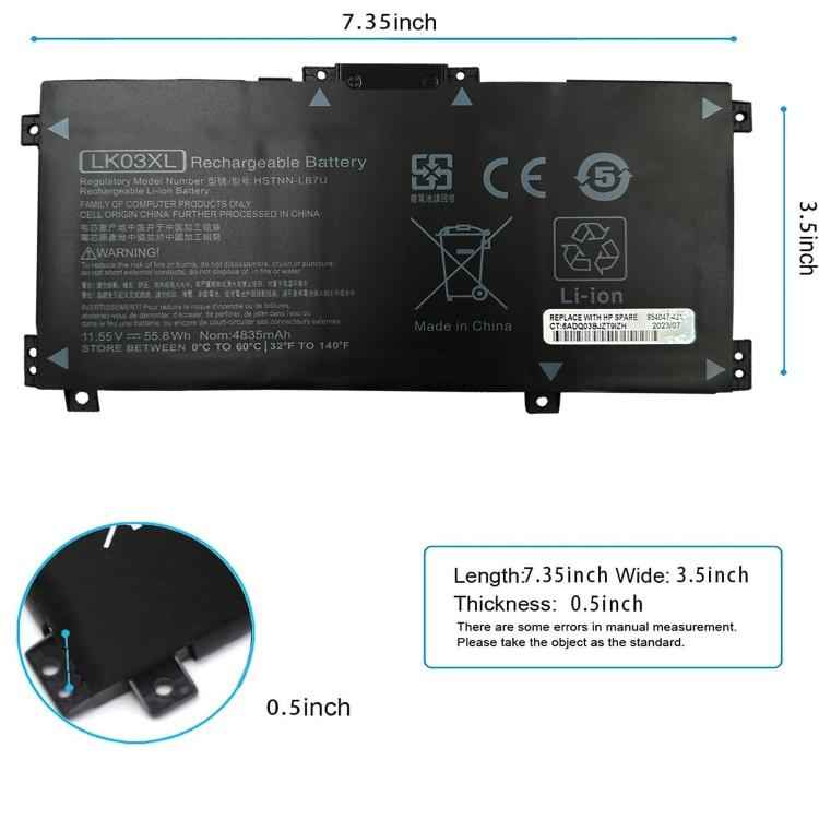 4300mAh Laptop Batteries For HP Envy TPN-W127 TPN-W134, LK03XL