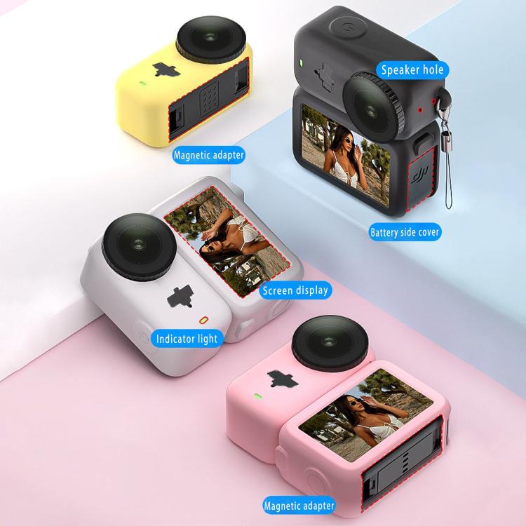 Transmission Module & Lens & Body 3 in 1 Silicone Shockproof Protective Cover with Lanyard, For DJI Osmo Nano