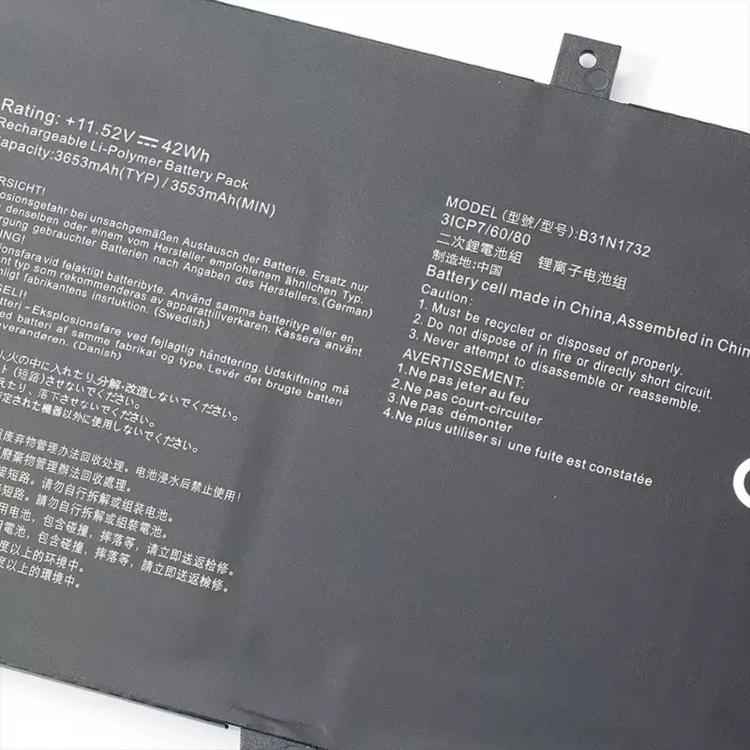3653mAh Laptop Battery For Asus Mars15 / Mars15(VX60GT9300) / Mars15(VX60GT9750), B31N1732